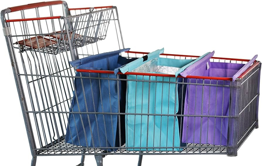 Lotus Trolley Bag -Lrg Club Cart Version-w/LRG COOLER Bag & Egg/Wine holder! Reusable Grocery Car... | Amazon (US)