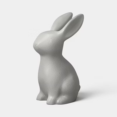 Small Cement Rabbit Outdoor Garden Figurine Gray - Threshold™ | Target