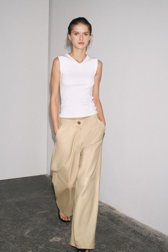 STRETCH RIBBED TOP | Zara US