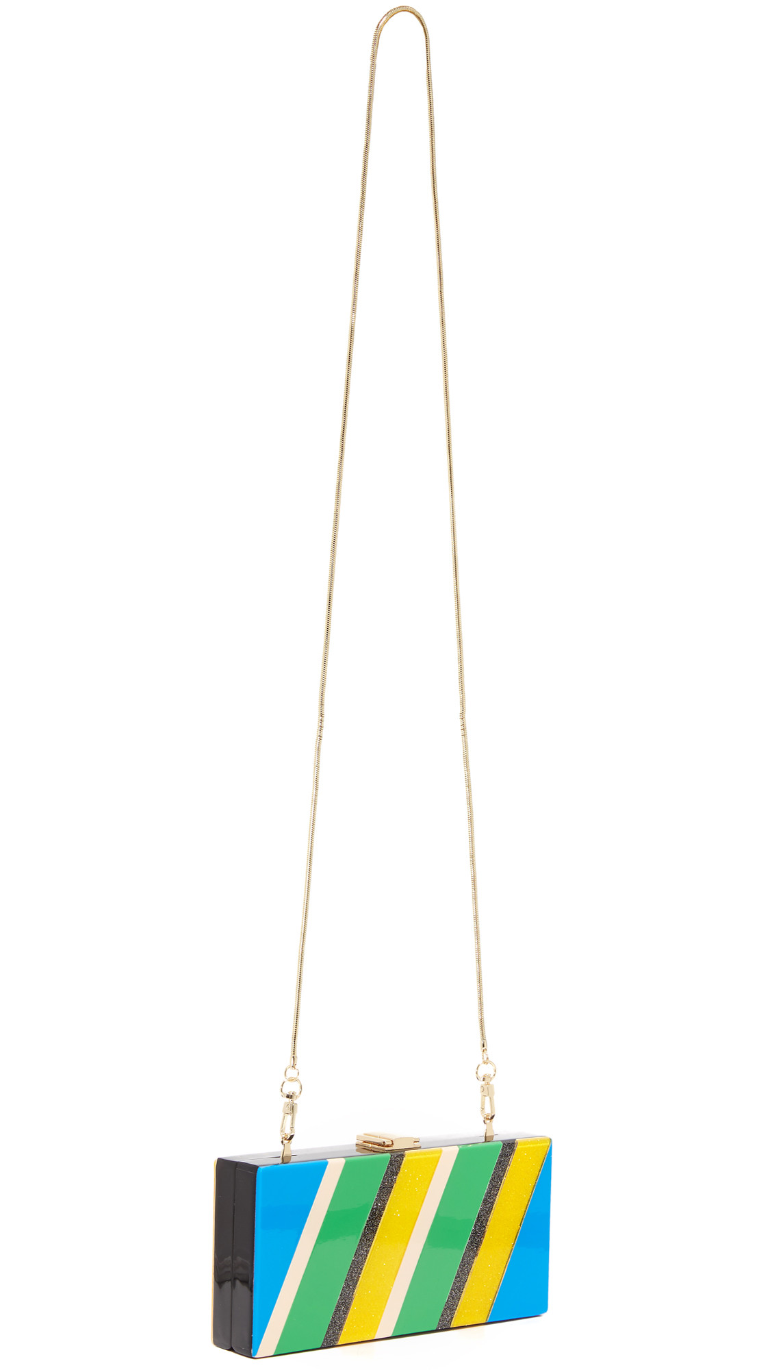 Stripe Box Clutch | Shopbop