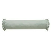 Home Decor Collection 8" x 20" Green Striped Ruffle Bolster Decorative Pillow | Walmart (US)