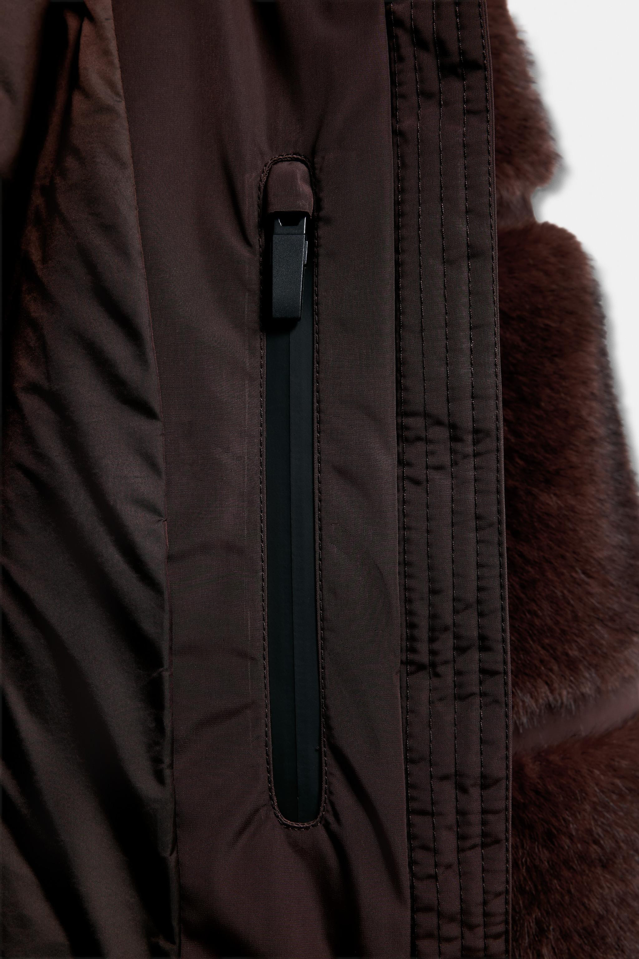 SHORT FAUX FUR COAT HEIQ XREFLEX™ SKI COLLECTION | Zara DE