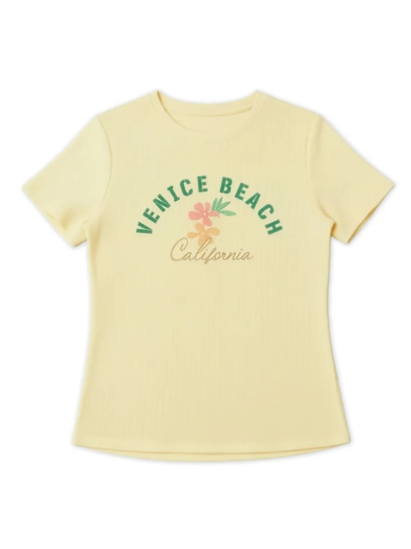 Venice Beach, California Junior's Graphic Baby Tee, Sizes XXS-XXL | Walmart (US)