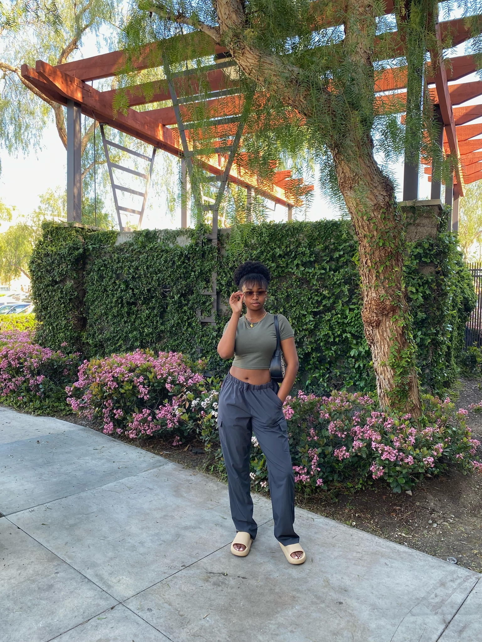 casual earth tone spring outfit! 🍃
earth tone outfit, spring outfit, casual outfit, casual spring outfit, baby t-shirt, steve madden slides, slides, olive green crop tops, flowy pants, spring pants 

#LTKunder50 #LTKstyletip #LTKfit