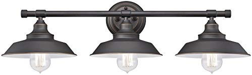 Westinghouse Lighting 6343400 Iron Hill Three-Light Indoor Wall Fixture, Oil Rubbed Bronze Finish... | Amazon (US)