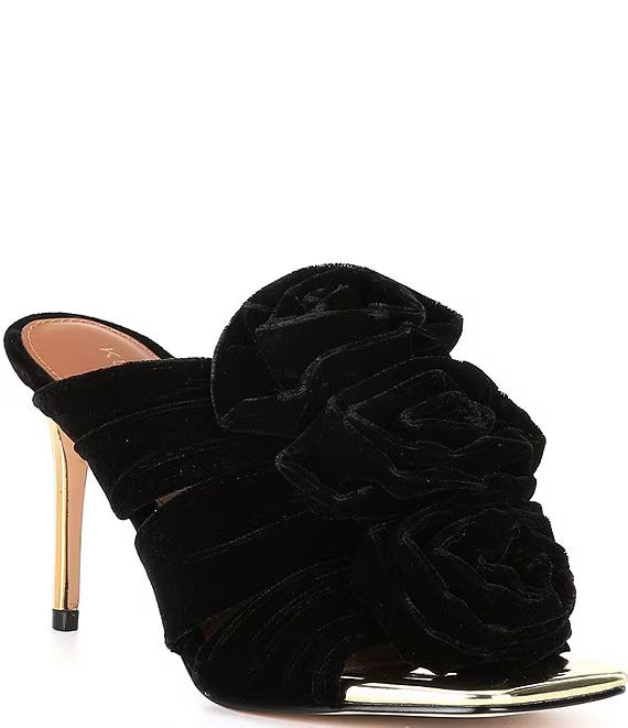 Kurt Geiger London Bloom Velvet Flower Mules | Dillard's | Dillard's