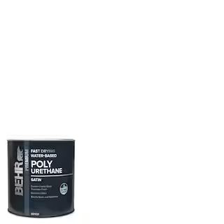 BEHR 1 qt. Satin Clear Water-Based Interior Fast Drying Polyurethane B810004 - The Home Depot | The Home Depot