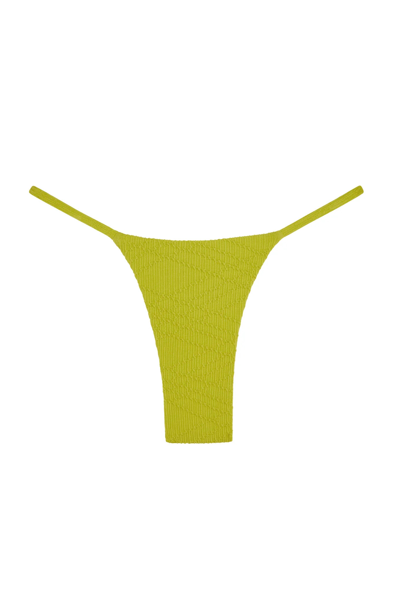 Barbados Bottom - Chartreuse Summer Plaid | Monday Swimwear