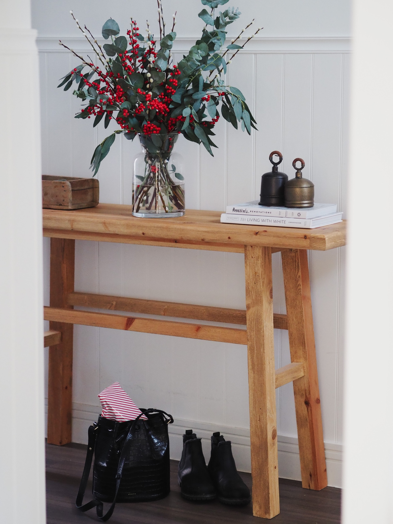 Festive entryway, christmas hallway, gift ideas, sezane bucket bag, John Lewis boots 

#LTKHoliday #LTKGiftGuide #LTKSeasonal
