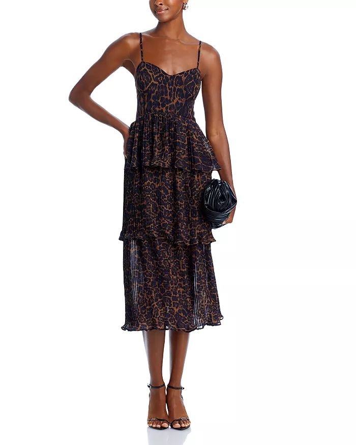 AQUA Leopard Pleated Tier Dress - Exclusive  Back to results -  Women - Bloomingdale's | Bloomingdale's (US)