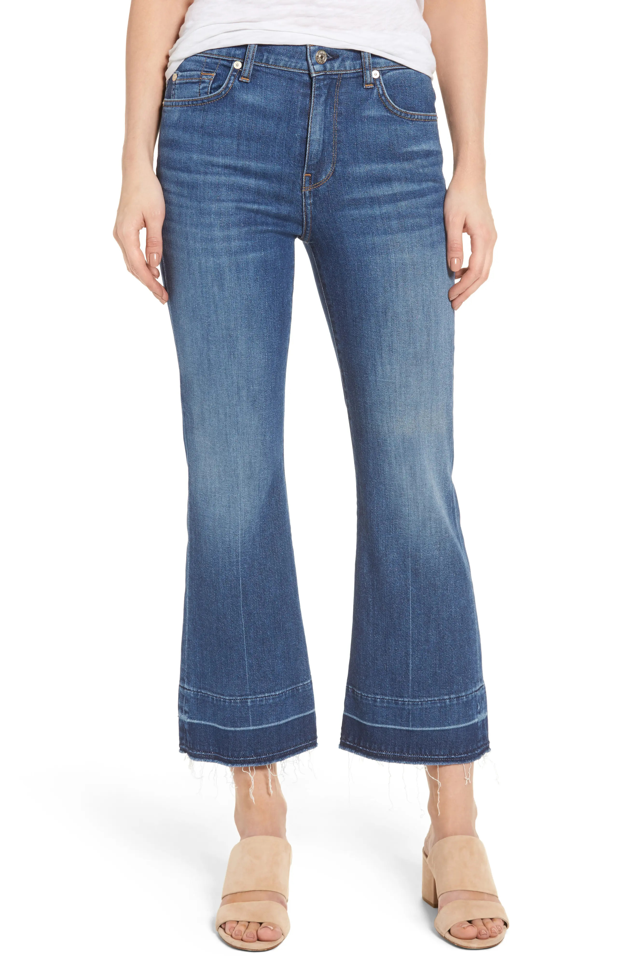 Ali Split Hem Crop Flare Jeans | Nordstrom