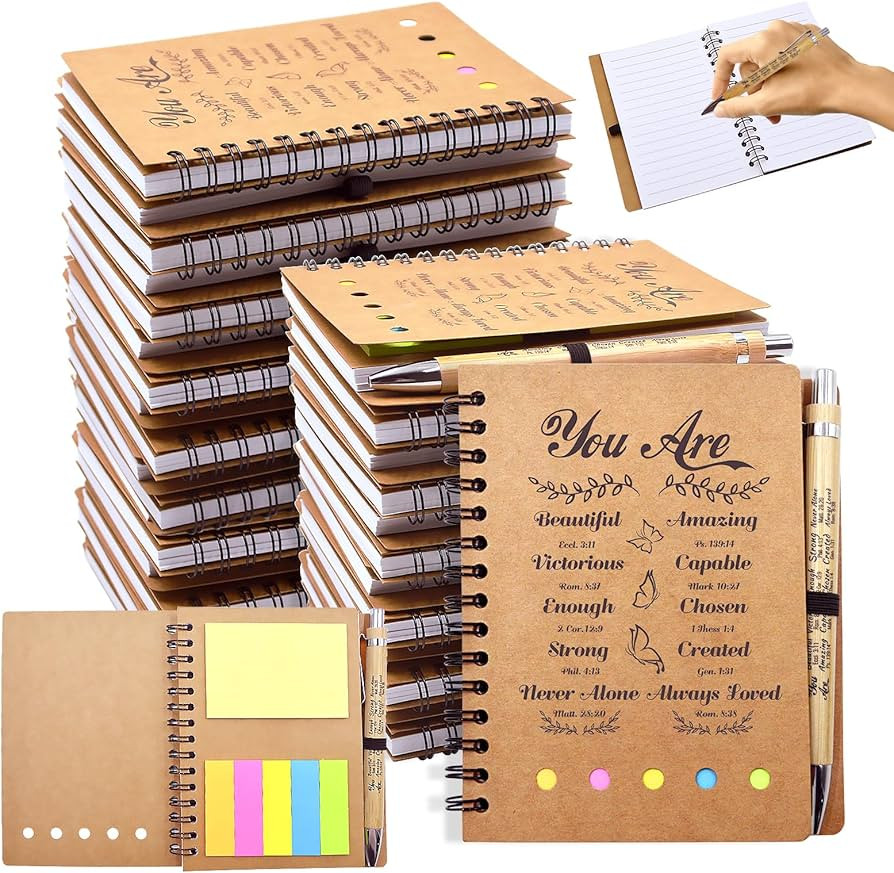 20 Pcs/10 Set Christian Gifts Prayer Journal Set, Bible Verse Pens & Scripture Small Spiral Noteb... | Amazon (US)
