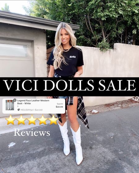 Use code: Holiday50 to get these Vici White Western Boots for $22 (normally $64) .

#Vici #ViciDolls #WhiteBoots #WesternBoots

#LTKshoecrush #LTKHoliday #LTKsalealert