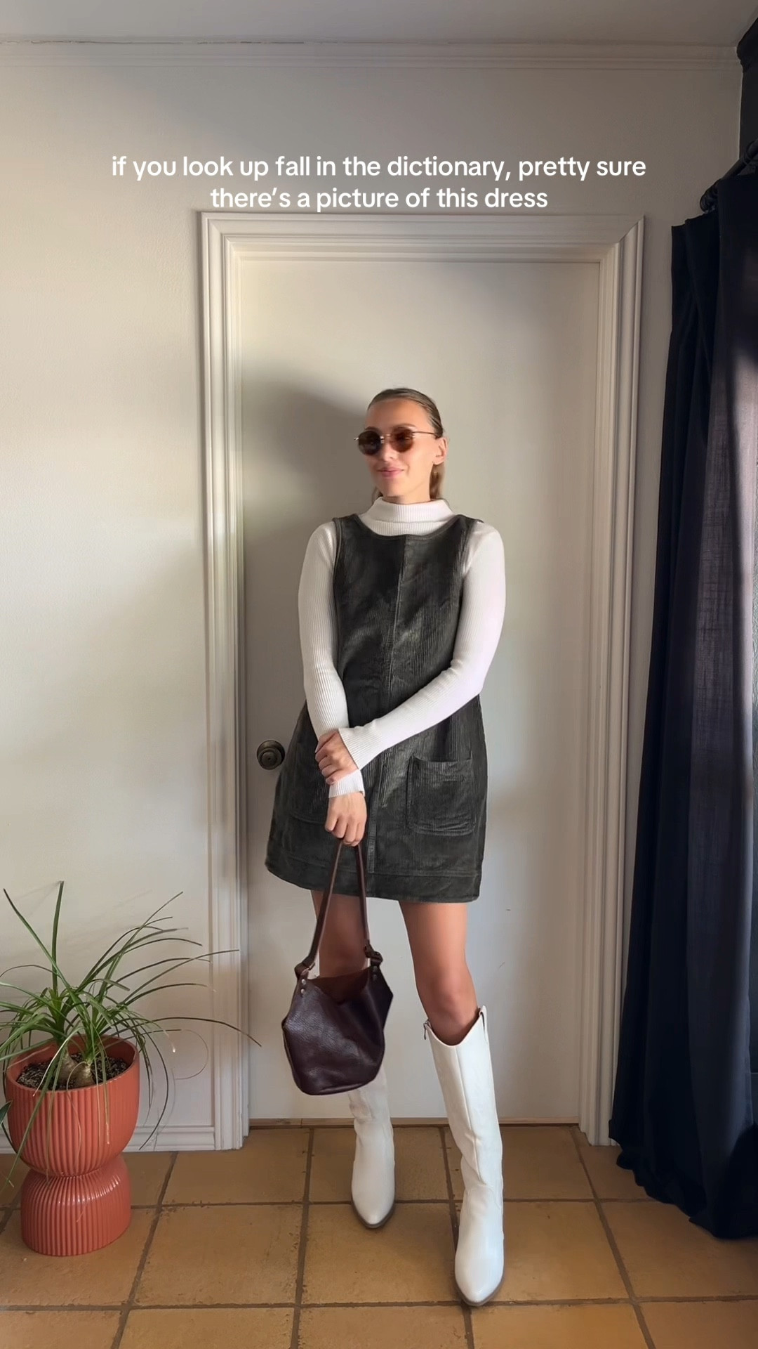 Corduroy dresses and knee high boots for fall. 🤍

LOVE this #corduroy #dress from #amazonfashion. 

5’7” wearing the size Small. It is a bit oversized so consider sizing down, especially if you have a smaller bust like I do. 

#falldress #falloutfits #fallfashion #kneehighboots #cowboyboots 

Corduroy dress outfits, fall outfit ideas, fall dresses, sweater dresses, knee high boots outfit, knee high cowboy boots, fall fashion trends 2025, amazon fall fashion finds 

#LTKSeasonal #LTKStyleTip #LTKFallSale