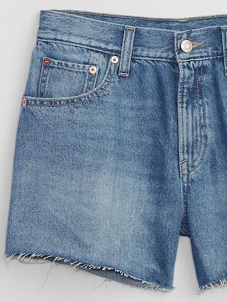 4" Mid Rise Distressed Stride Shorts with Washwell | Gap Factory