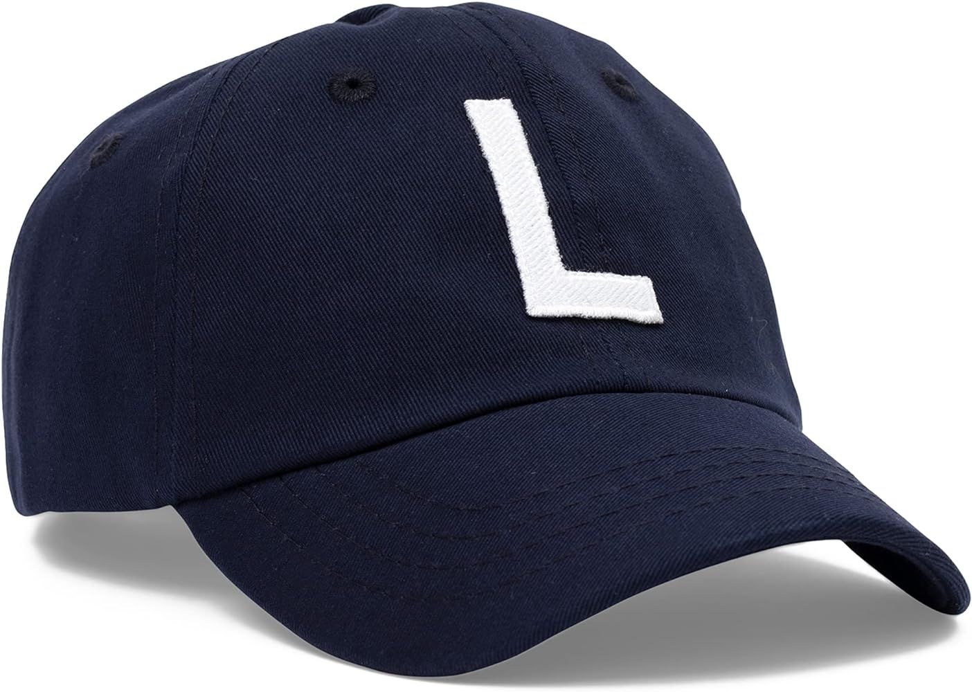 Tiny Expressions - Initial Toddler Boys Baseball Cap | Monogrammed Adjustable Navy Letter Hat | Amazon (US)