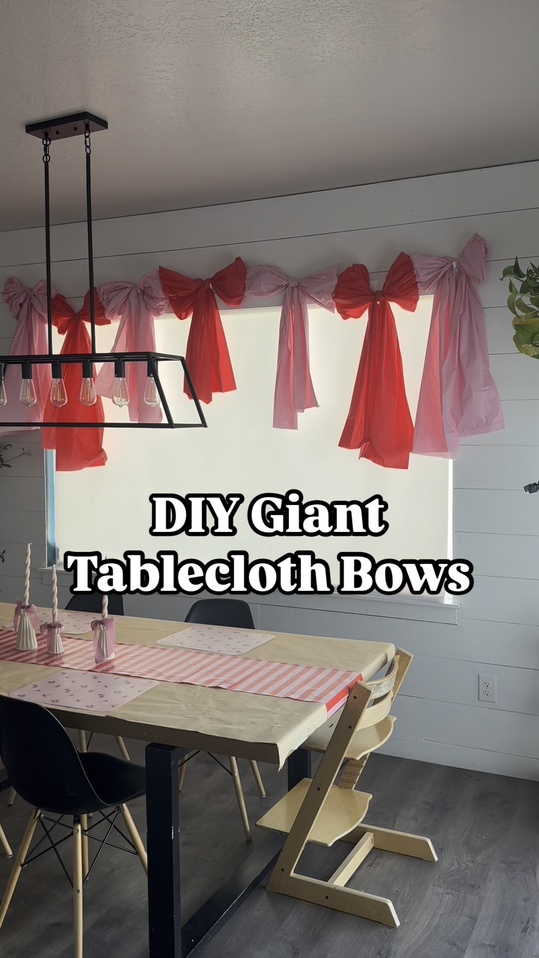 DIY giant tablecloth bows

Valentine’s Day decor 
Galentines Day 

#LTKMostLoved #LTKFamily #LTKHome