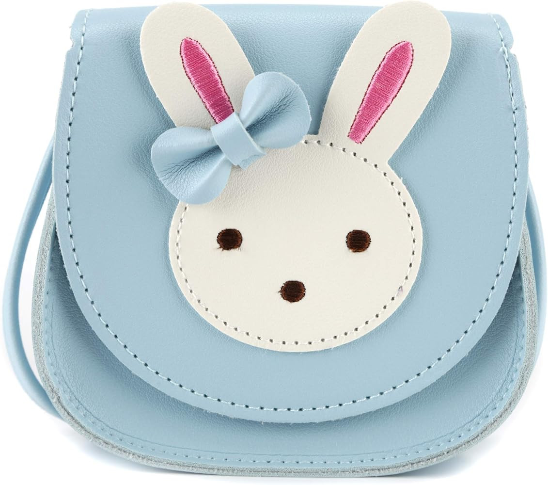 Little Rabbit Ear Bow Crossbody Purse,PU Shoulder Handbag for Kids Girls Toddlers(Blue) | Amazon (US)