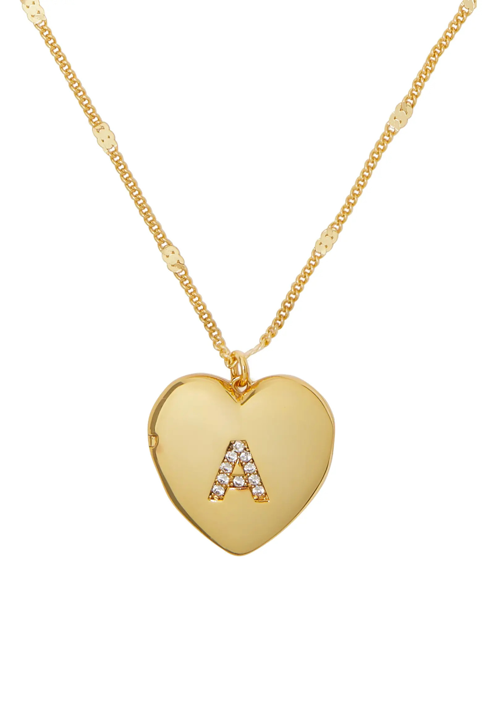 crystal initial heart locket necklace (Women) | Nordstrom | Nordstrom
