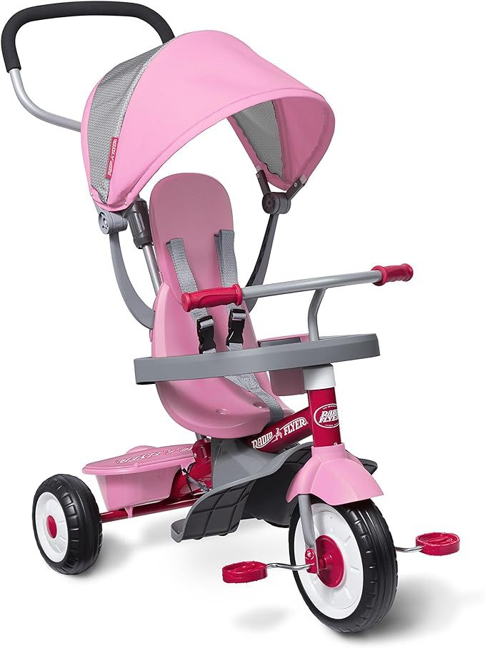 Radio Flyer 4-in-1 Stroll 'N Trike Pink, 19.88" x 35.04" x 40.75" | Amazon (US)