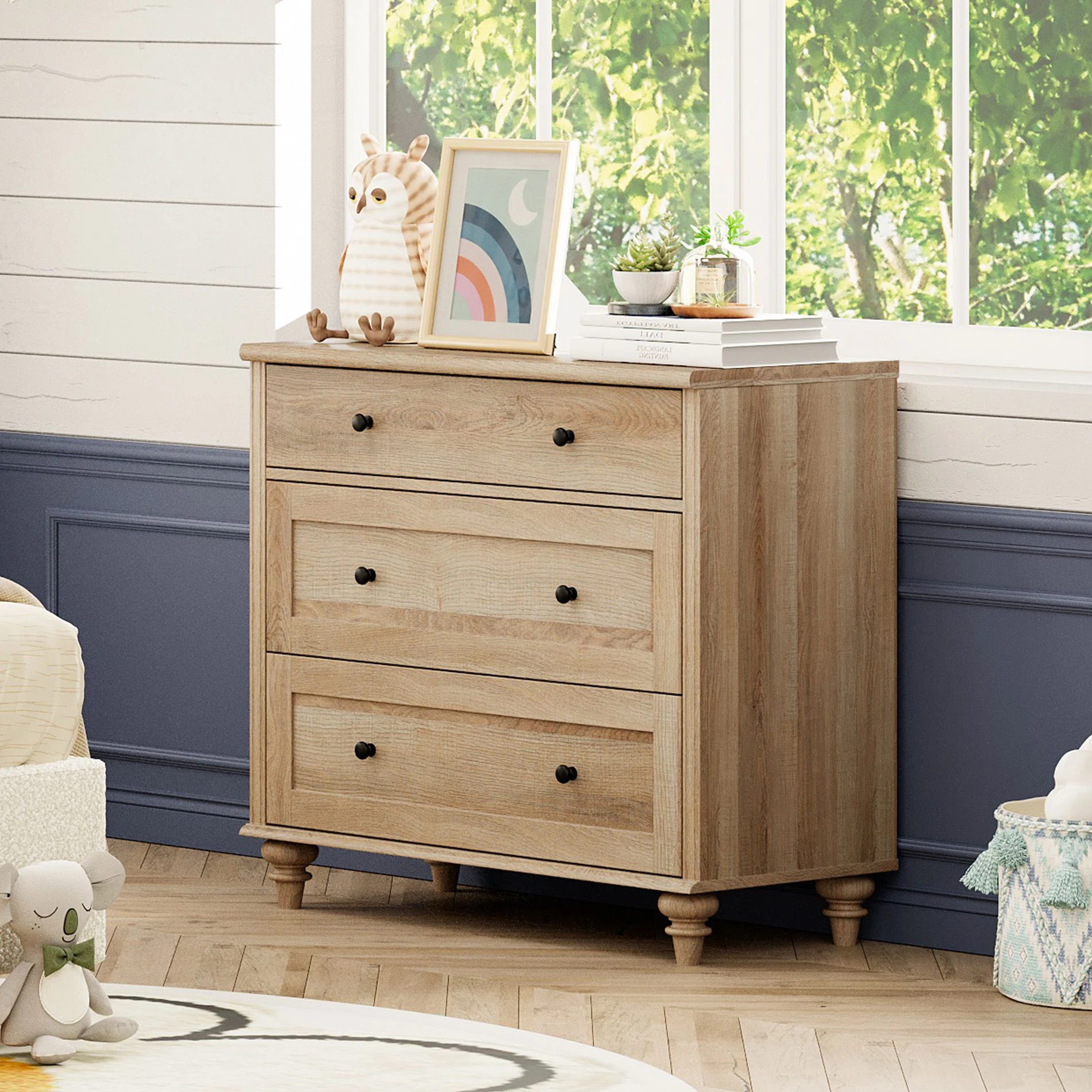 Ophelia & Co. Kids Dressers With Wide Chest Of Drawers, Baby Dresser For Bedroom With 3 Drawers, ... | Wayfair North America
