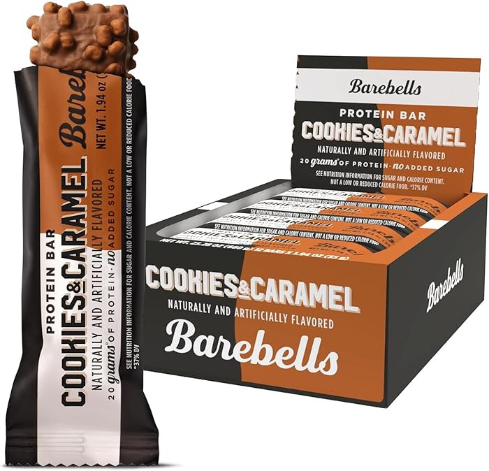 Barebells Protein Bars Cookies and Caramel - 12 Count, 20g High Protein Treats - Chocolate Nutrit... | Amazon (US)