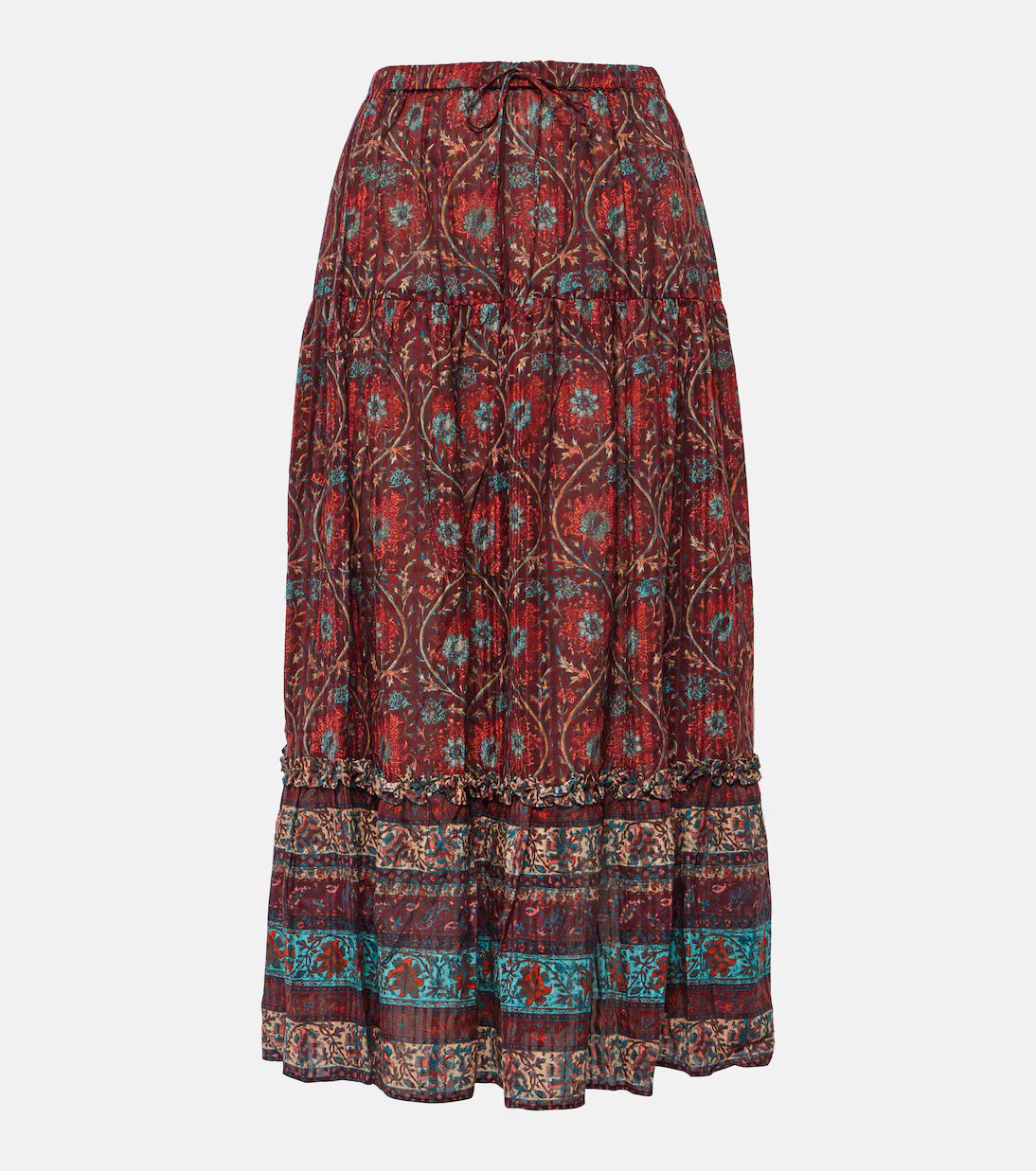 Paige printed cotton-blend midi skirt | Mytheresa (US/CA)