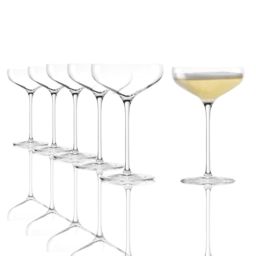Stölzle Lausitz Swing 10.25 Oz Champagne Coupe Glass (Set of 6) - Elegant Dishwasher Safe & Lead... | Amazon (US)