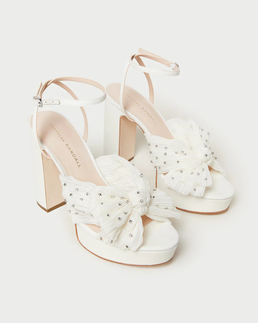 Natalia Pearl/Rhinestone Platform Bow Heel | Loeffler Randall