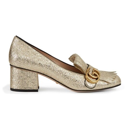 Metallic mid-heel pump | Gucci (US)