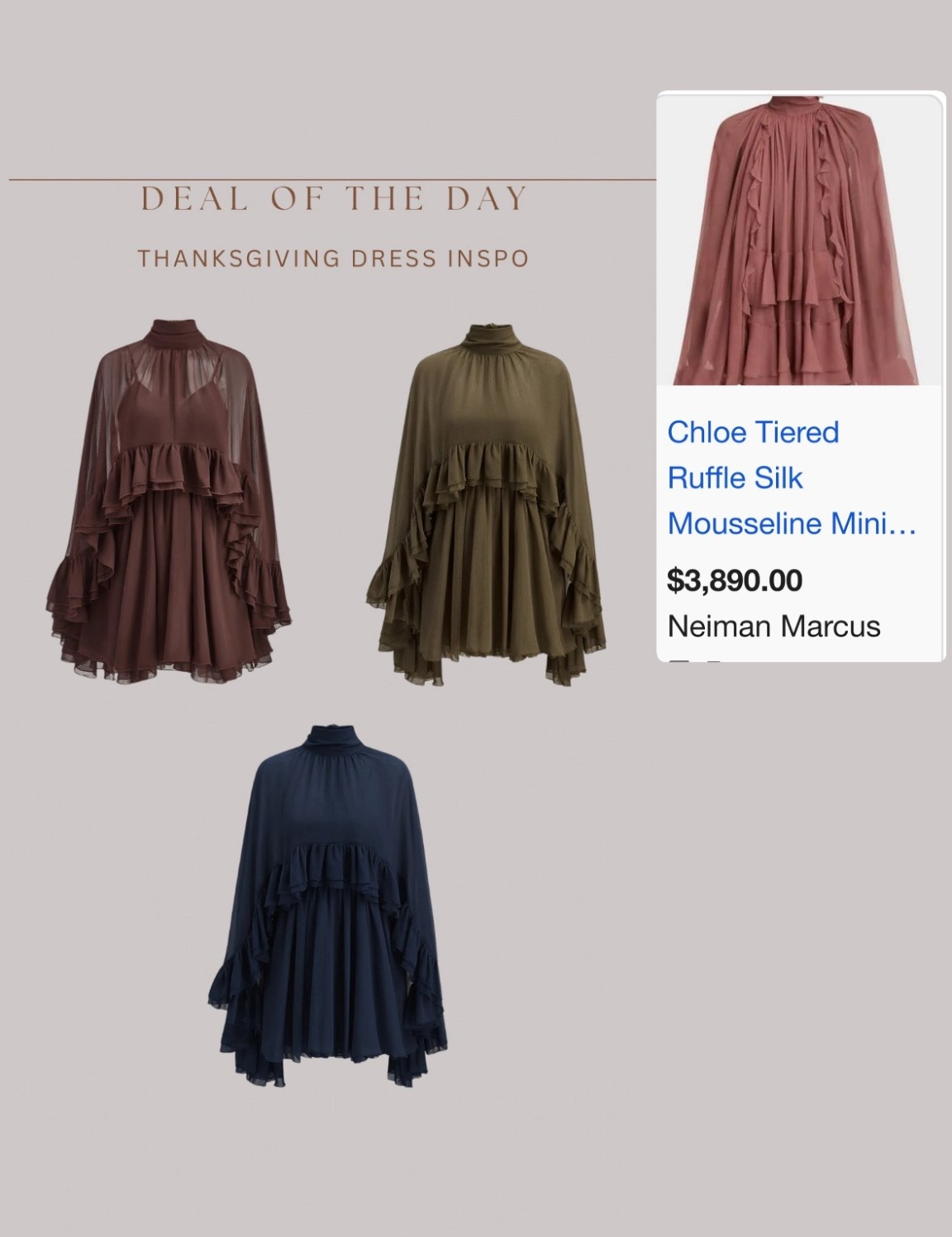 Just got this for my thanksgiving dress!!!! I’ve been looking forever trying to find one under $70, modest but still cute, and would hide the bloating 🤪 Reminds me so much of this Chloe fall dress! 

Thanksgiving outfit idea 

#LTKSeasonal #LTKFindsUnder100 #LTKHoliday