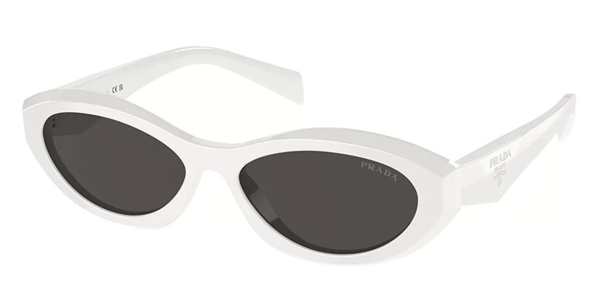 Prada PR 26ZSF Asian Fit 17K08Z Women’s Sunglasses White Size 56 | SmartBuyGlasses Global