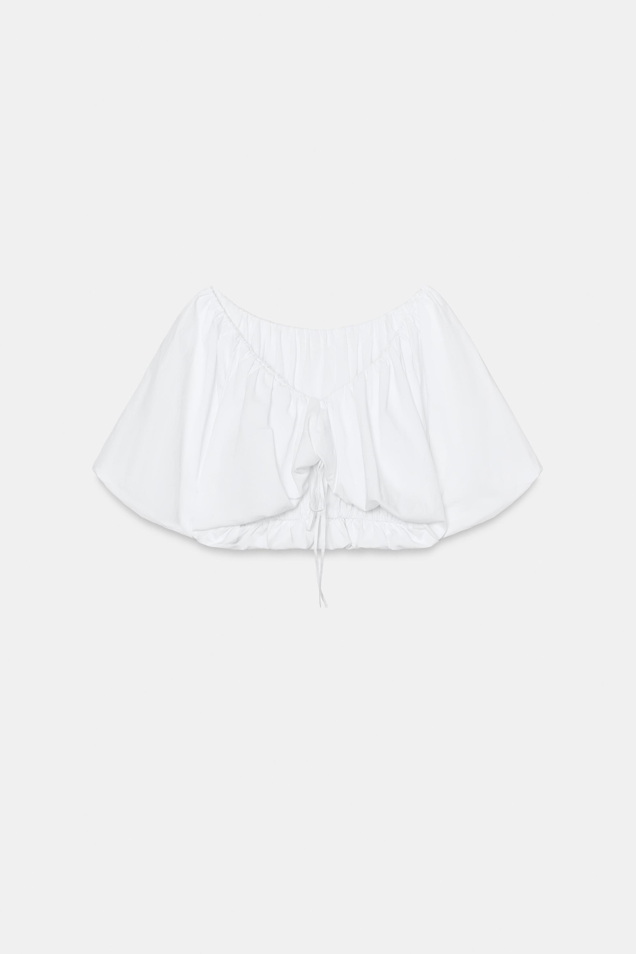 HEAVY COTTON BALLOON TOP | Zara US