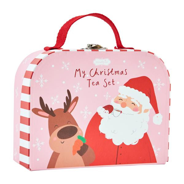 Christmas tea suitcase set | Mud Pie