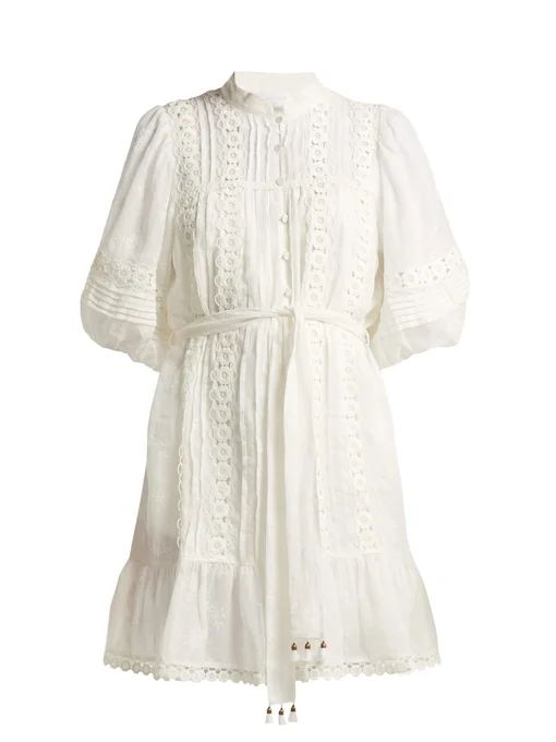 Castile Flower lace-trimmed voile dress | Zimmermann | Matches (UK)