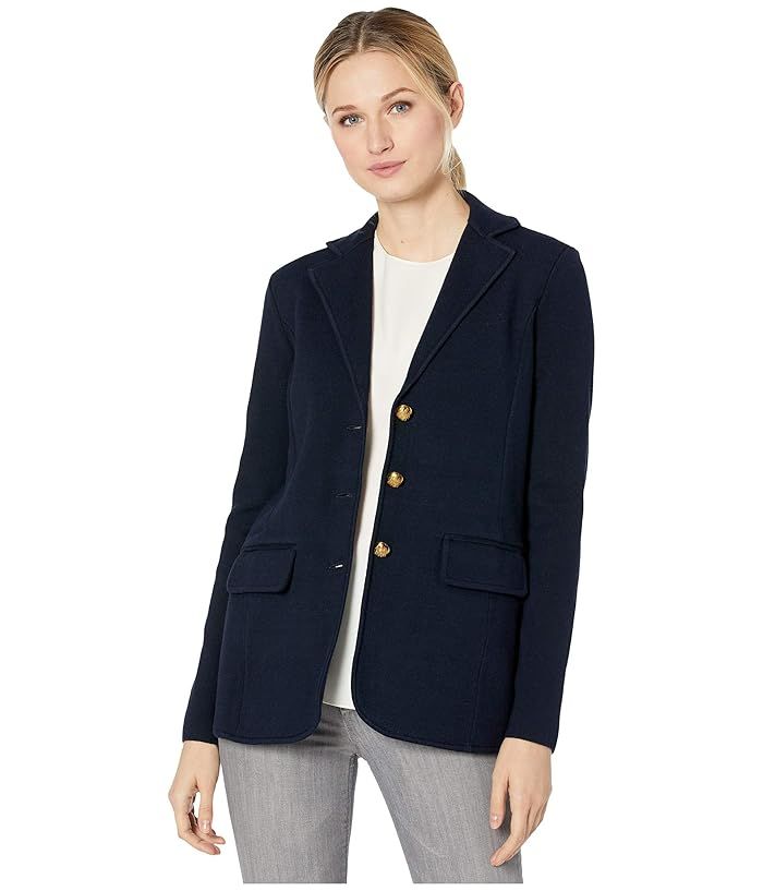 LAUREN Ralph Lauren Knit Sweater Blazer (Lauren Navy) Women's Clothing | Zappos