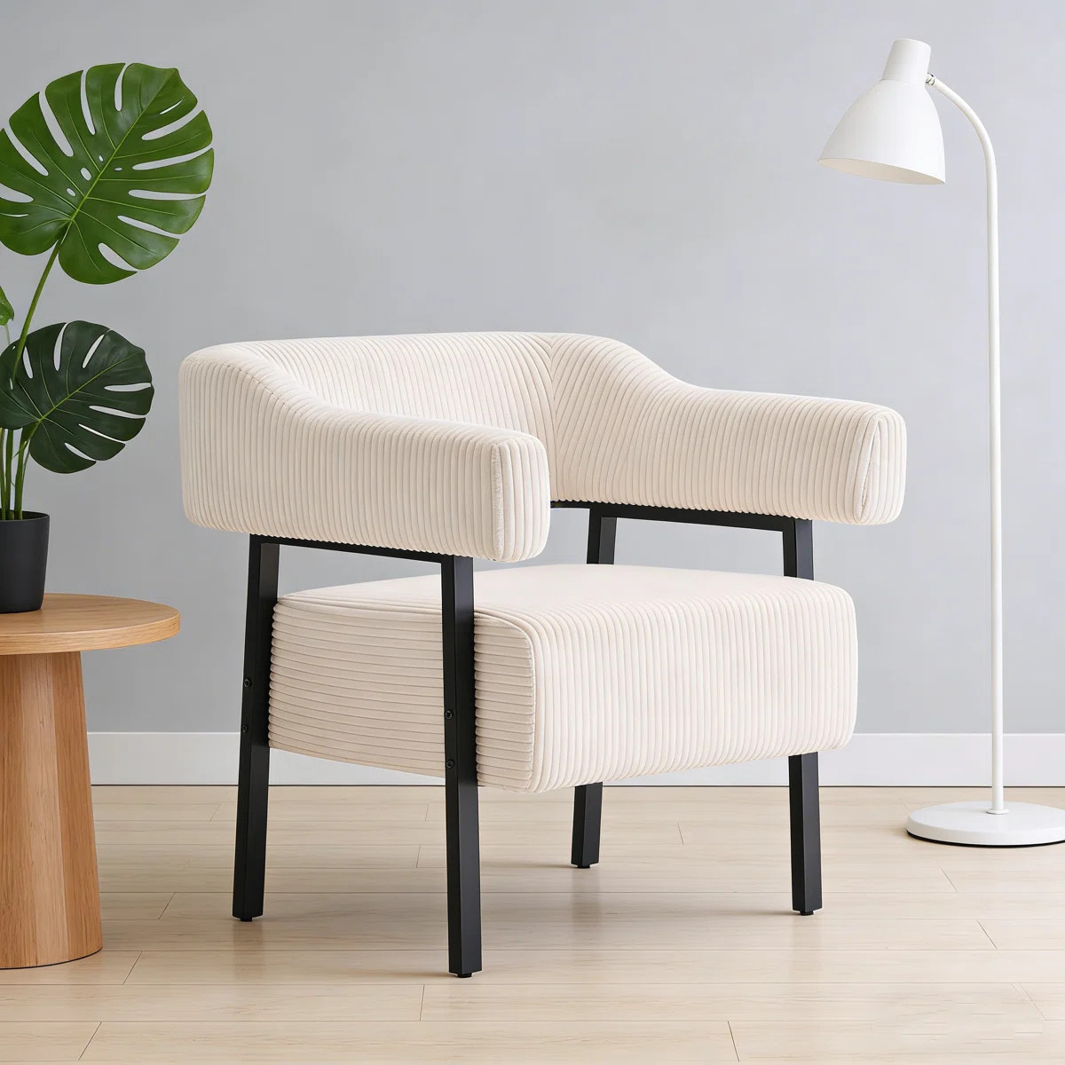 Modern Modern Metal Frame Accent Chair Armchair For Living Room,Bedroom | Wayfair North America