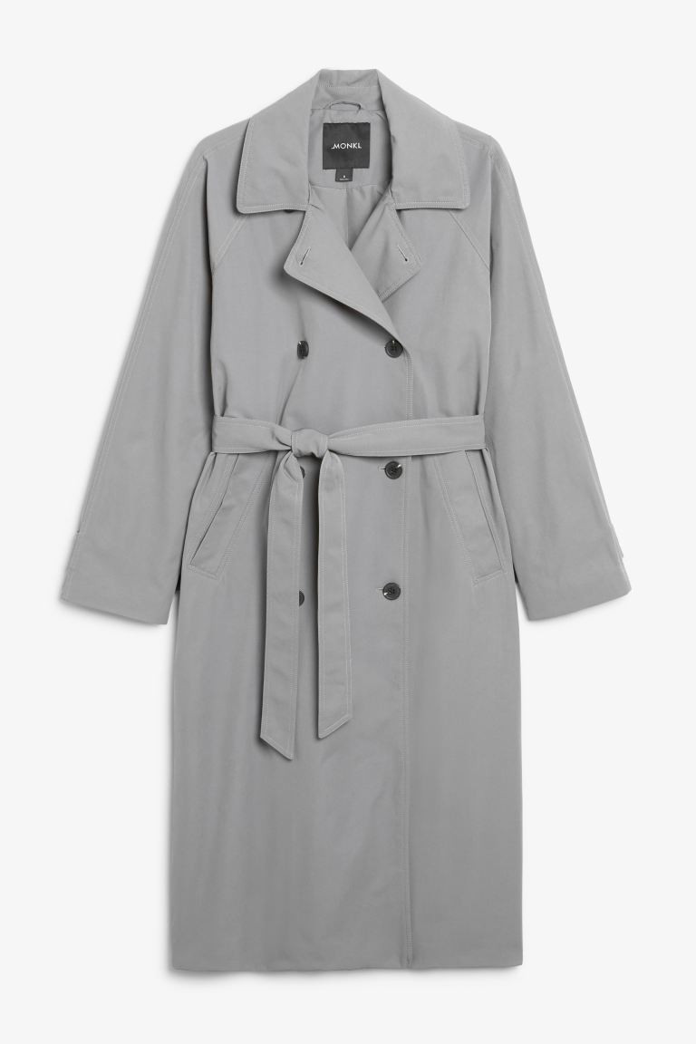 Zweireihiger mittellanger Trenchcoat | H&M (DE, AT, CH, NL, FI)