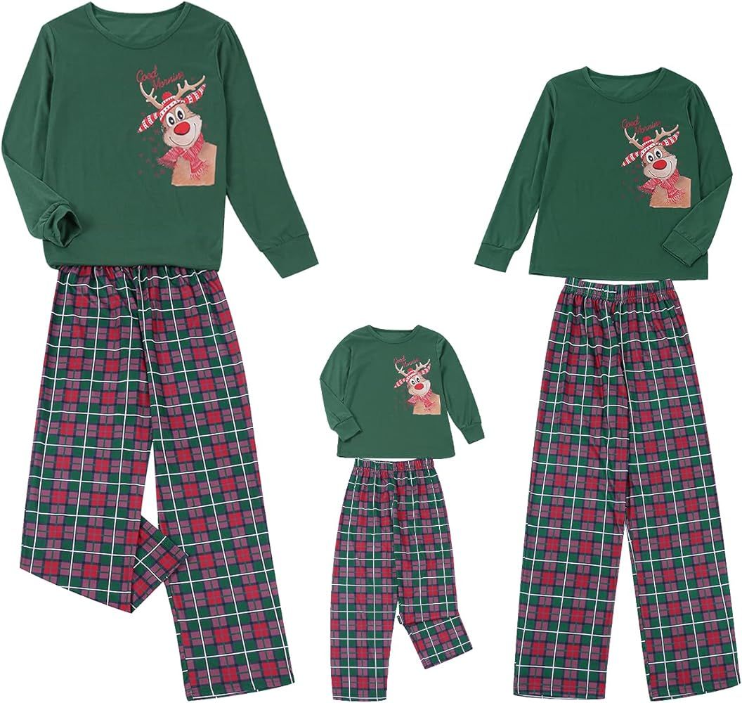 Family Christmas Pjs Matching Sets Reindeer Christmas Pajamas for Family and Dog | Amazon (US)