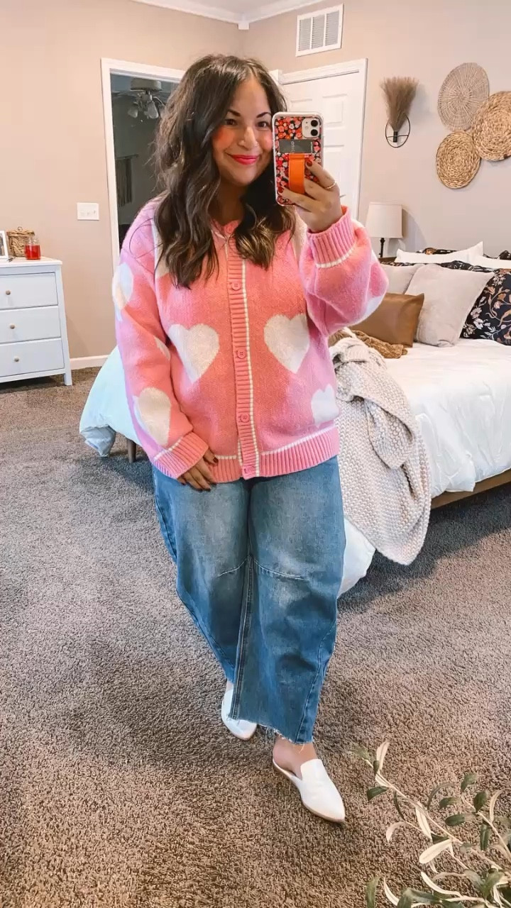 Celebrating Valentine’s Day in style with comfy + cute outfits that don't break the bank! 💕
mules: fit true to size // wearing a 5
jeans: fit true to size // wearing a 14
cardigan: fits true to size // wearing a large 

 #LTKWatchNow #LTKSeasonal #LTKStyleTip