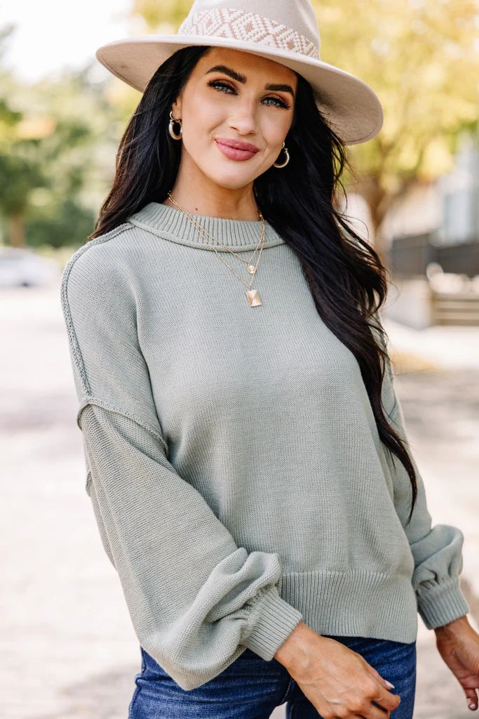 All Put Together Olive Green Sweater | The Mint Julep Boutique