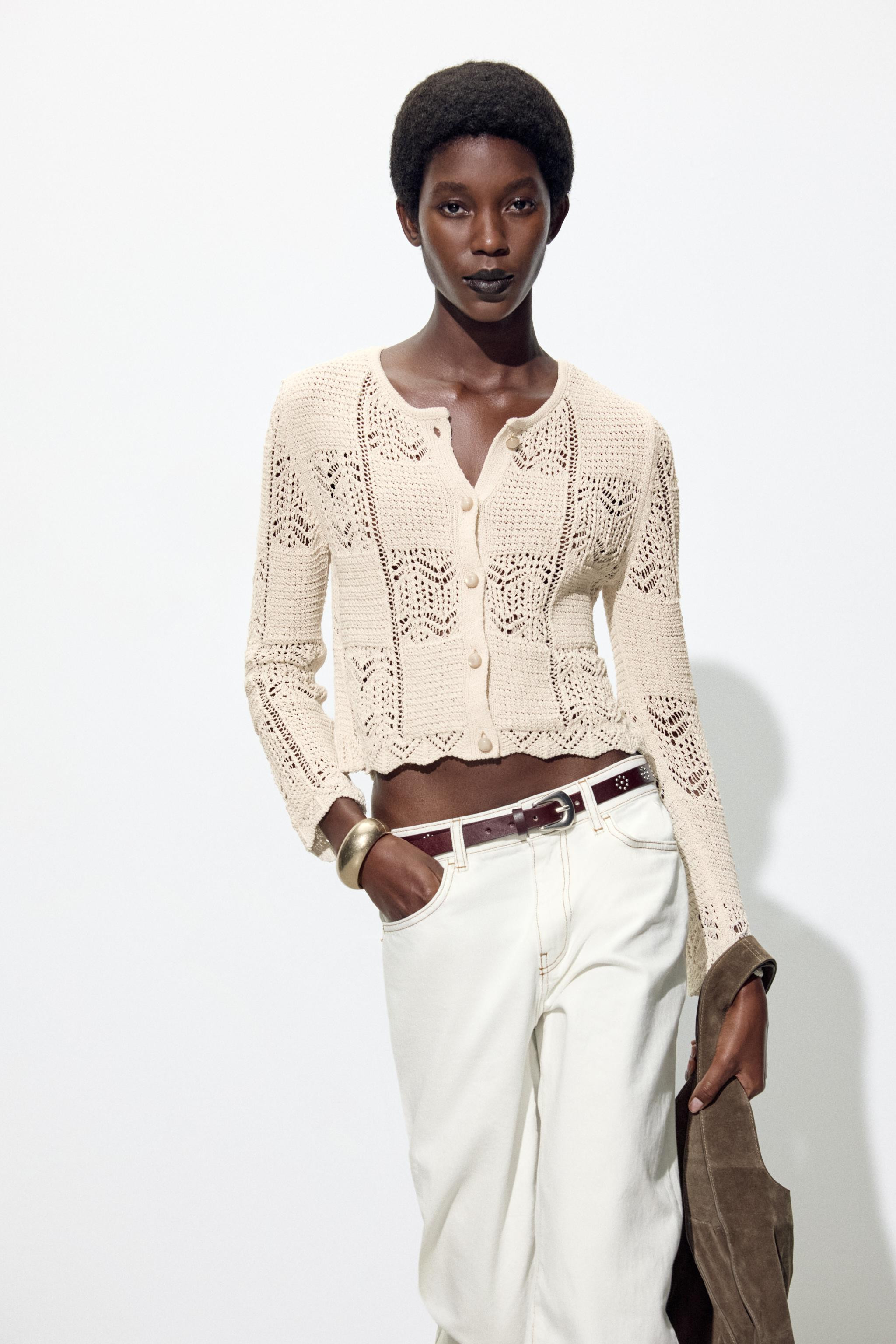 POINTELLE KNIT CARDIGAN | Zara UK