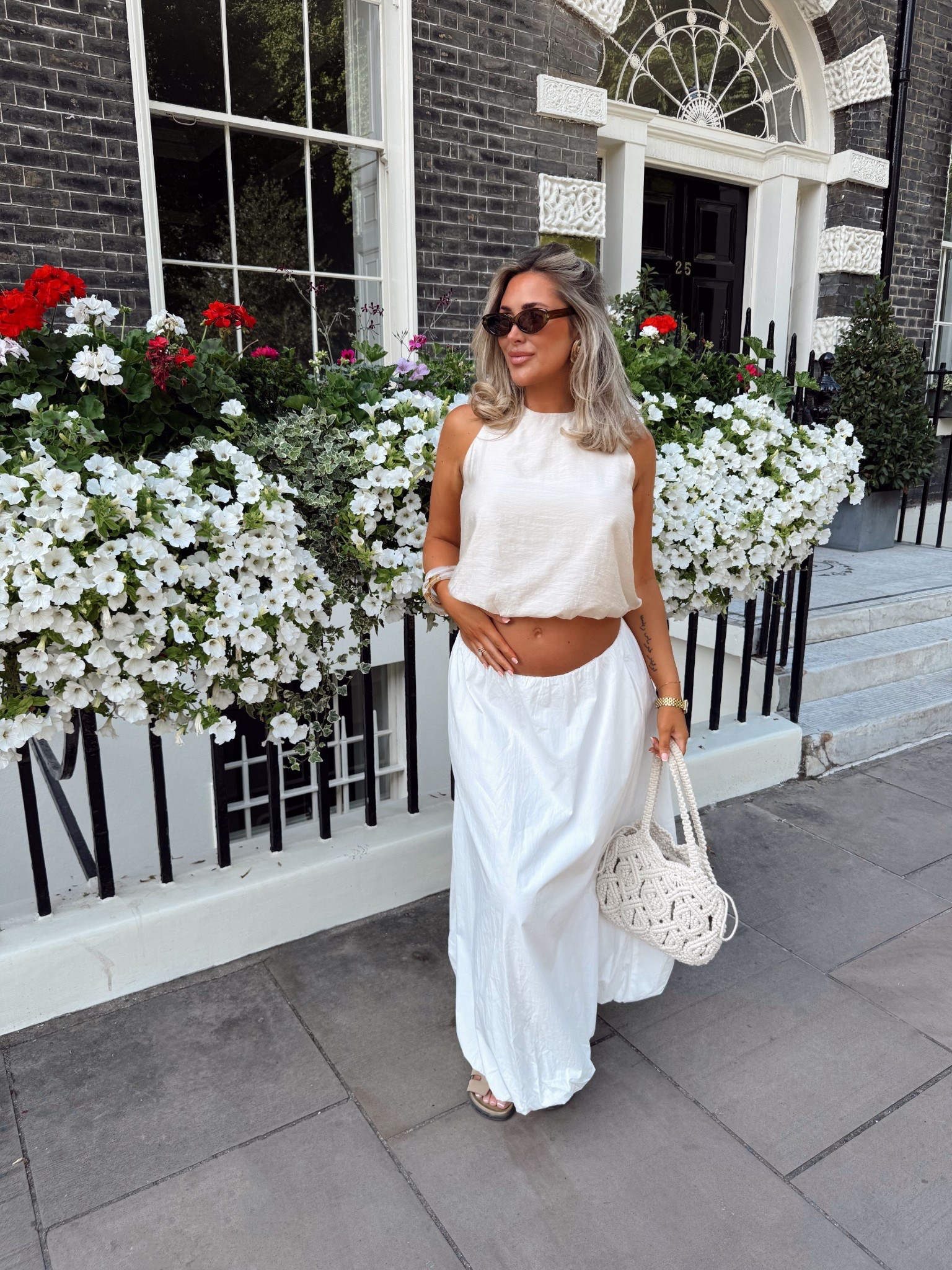 Pregnancy, linen, maternity, summer outfit, midi skirt, bubble hem, city break, transitional outfit

#LTKmaternity #LTKmidsize #LTKsummer