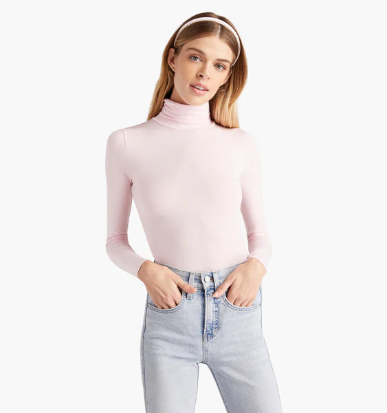 The Luna Bodysuit - Petal Pink Jersey | Hill House Home