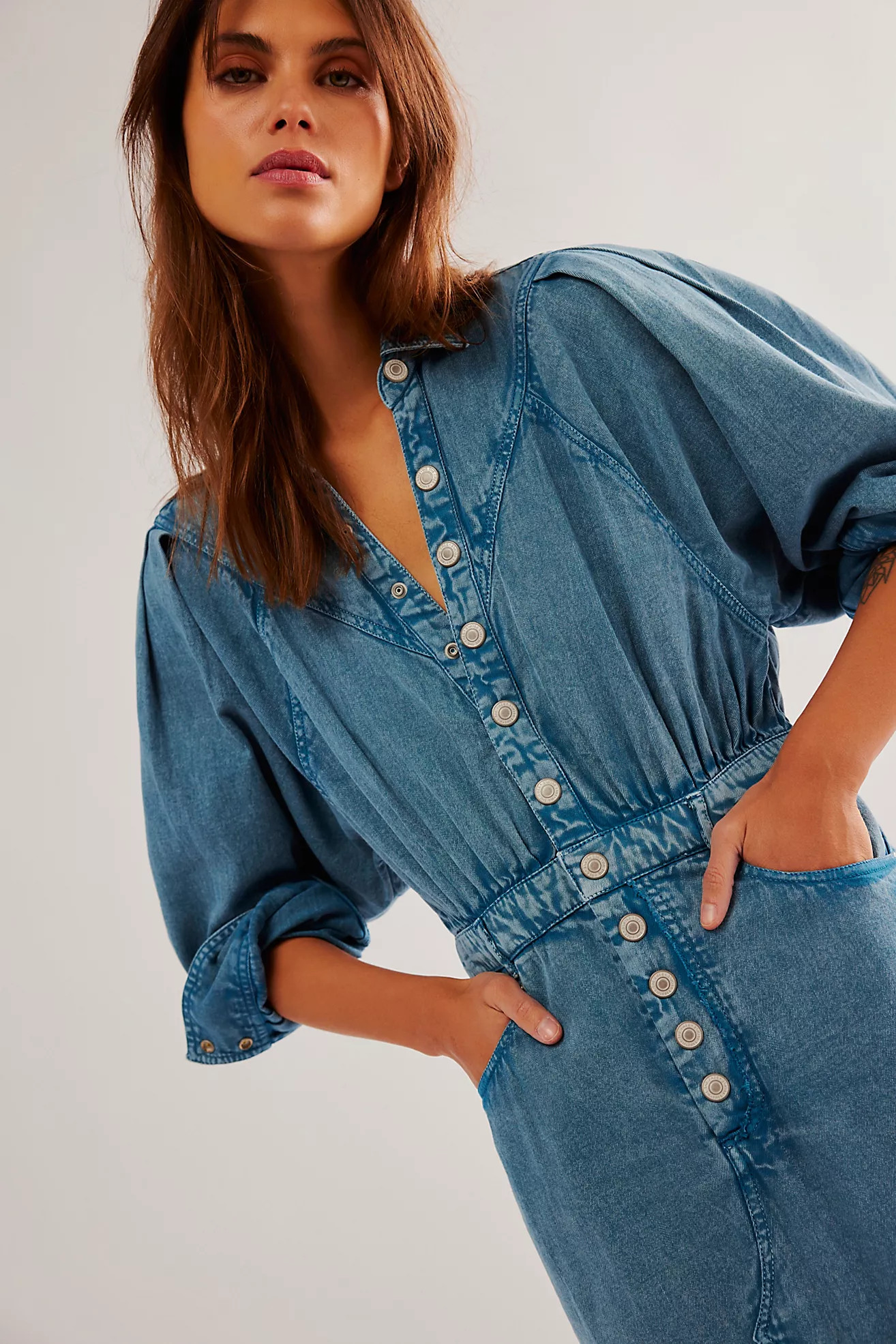 Mad Love Denim Midi Dress | Free People (Global - UK&FR Excluded)