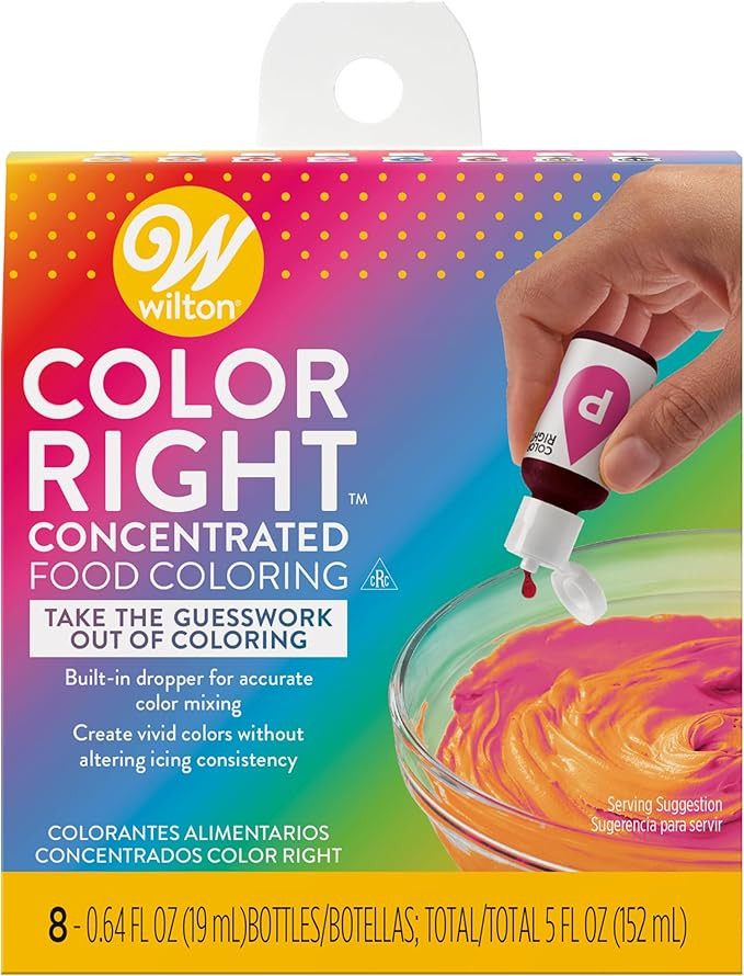 Wilton Color Right Performance Food Coloring Set, 8 Colors | Amazon (US)