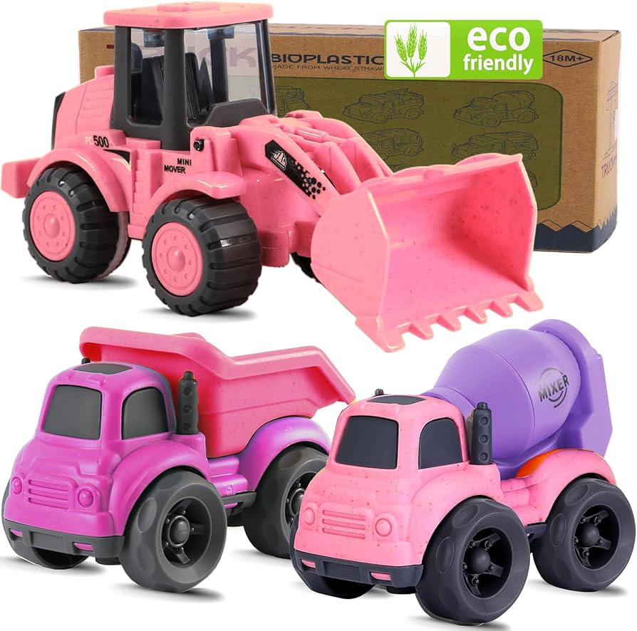 Toddler Toys for 1 Year Old Girl Gifts,Kids Toys for Age 2-4,Dump Truck Cement Mixer Excavator To... | Amazon (US)