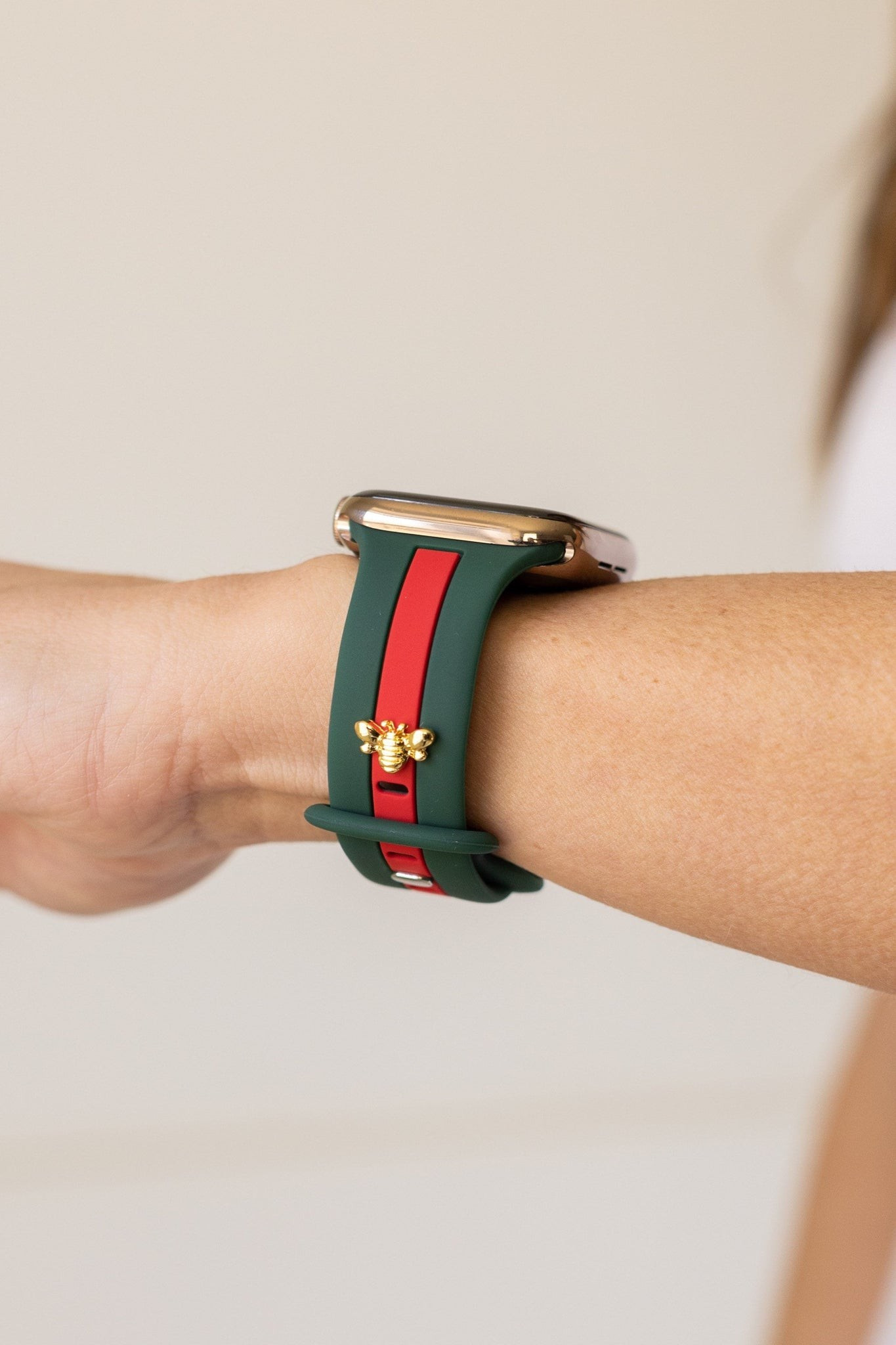 Honey Bee Me Green & Red Apple Watch Band | StrawberryAvocados
