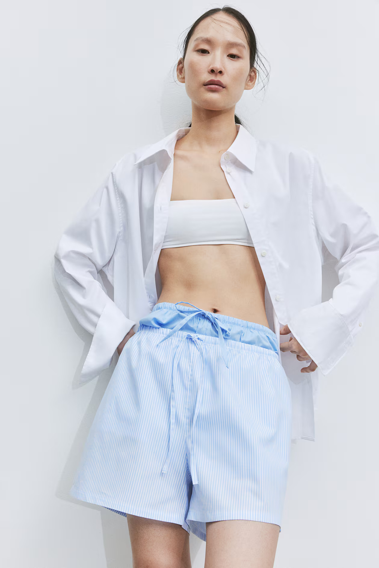 2-pack cotton poplin pyjama shorts | H&M (UK, MY, IN, SG, PH, TW, HK)