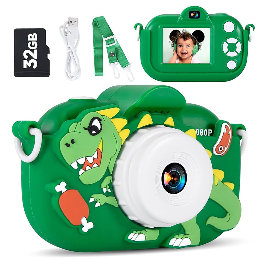 Kids Camera Toys for Boys Age 3-8, 1080P Toddler Digital Camera with 32GB SD Card, Toddler Toys f... | Amazon (US)